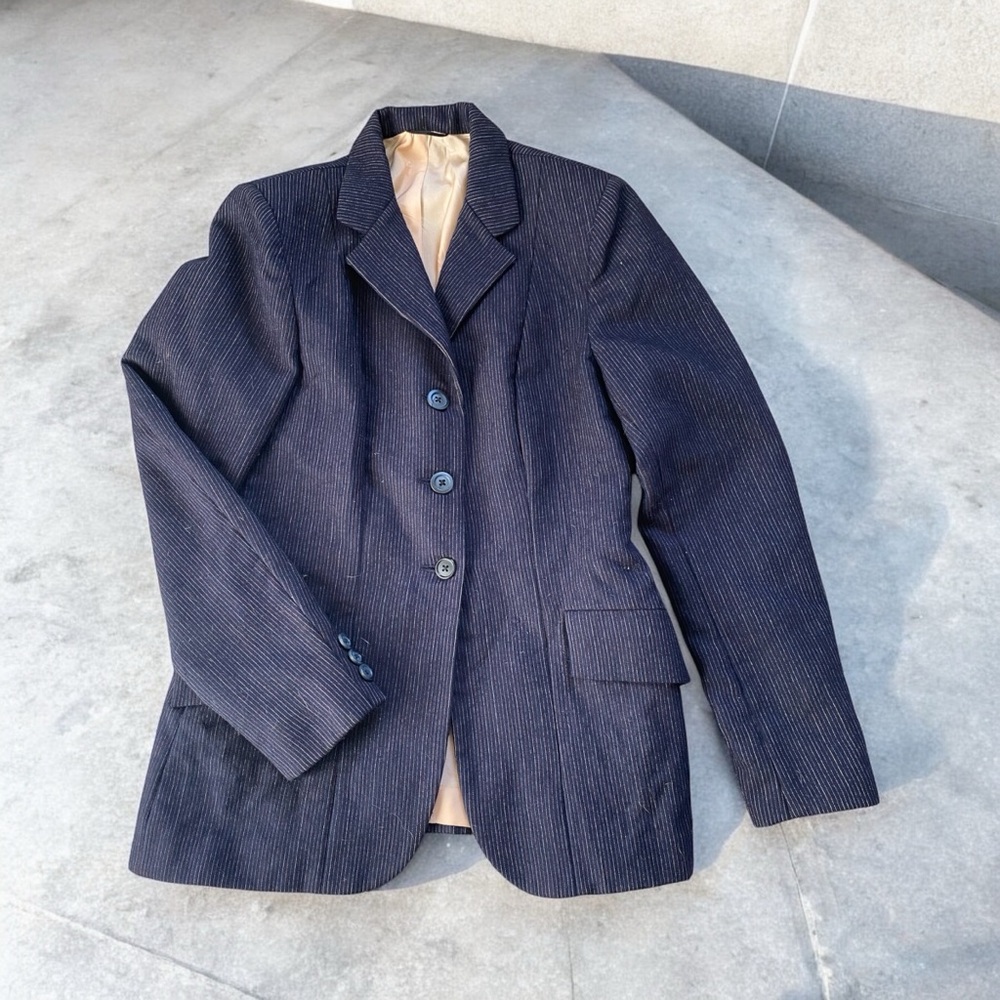 Grand Prix 100% wool English Equestrian pinstripe show coat